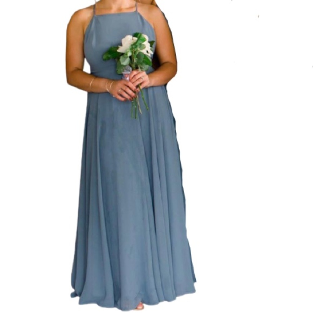 Lulu’s Mythical Kind of Love Slate Blue Maxi Dress